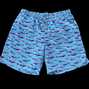 Tailorbyrd Mens XL Blue Shark Camo Print Mesh Lined Swim Trunks Shorts Swimwear